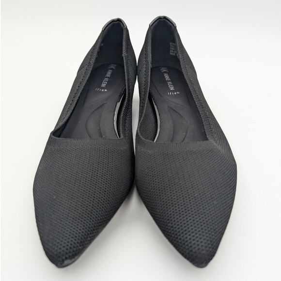 Anne Klein Black Suede Kitten Heels - Picture 2 of 11